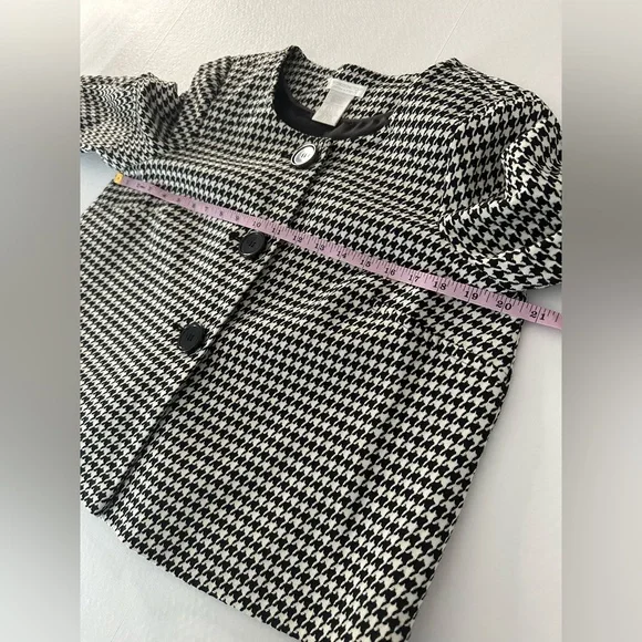 Vintage Houndstooth Stretch Blazer Sz PM - Picture 14 of 14